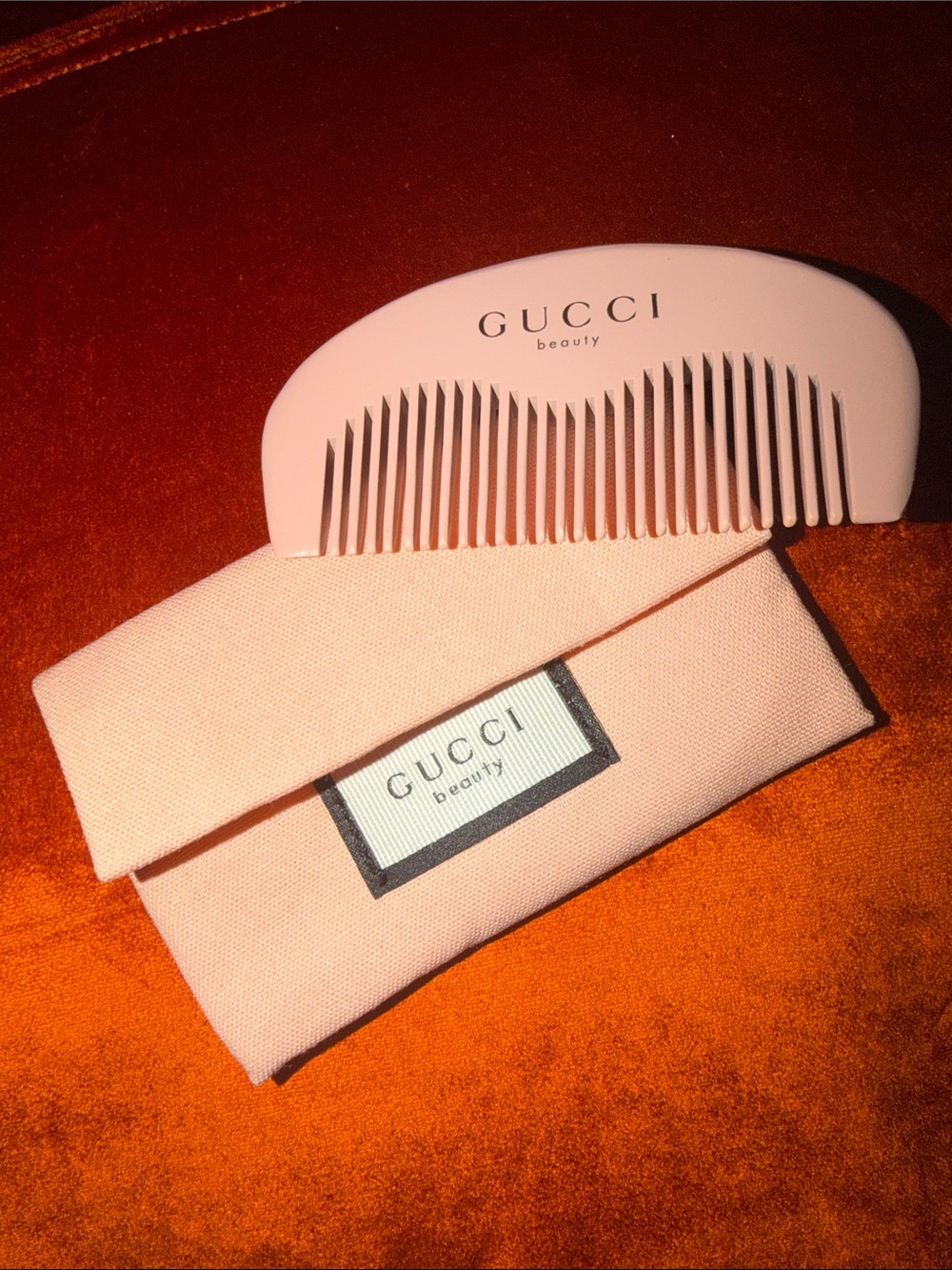 GWP-Gucci Beauty Pink Travel Comb and Matching Pouch